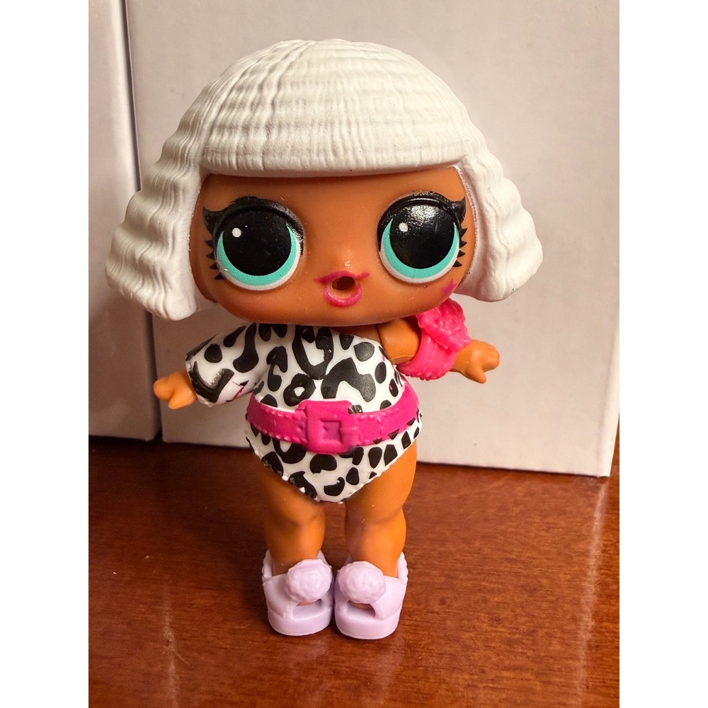 LOL Surprise Doll Lot Sis Cheer 80s BB Glitter Hair Animal Print Figures 3 Inch - Picture 2 of 7